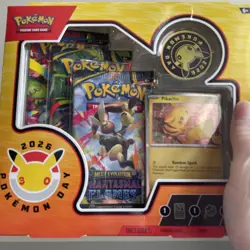 Pokemon Day 2026 Collection 30th Anniversary Promo Pikachu Card + Boosters, NIB - Image 1