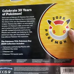 Pokemon Day 2026 Collection 30th Anniversary Promo Pikachu Card + Boosters, NIB - Image 5