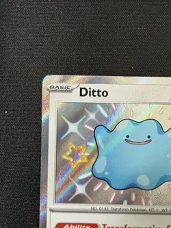 Pokemon Ditto Baby Shiny Holo Card 201/091 SV Paldean Fates Rare - Image 2