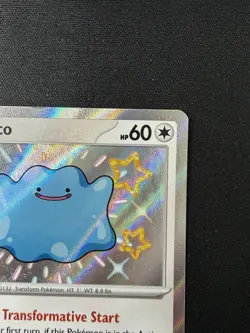 Pokemon Ditto Baby Shiny Holo Card 201/091 SV Paldean Fates Rare - Image 3