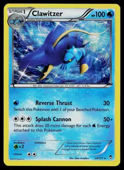 Pokemon Card Furious Fists Clawitzer 24/111 Holo Rare - Image 1
