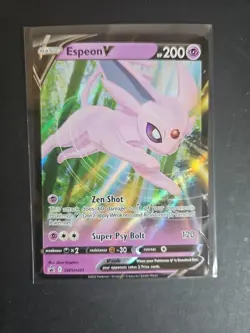 Pokemon Card Espeon V SWSH201 Black Star Promo Sword Shield V Heroes Tin NM - Image 1