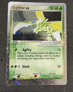 Pokemon Card-Scyther Ex-Ex Ruby&Shapphire-Holo-102/109-ENG-Good - Image 1