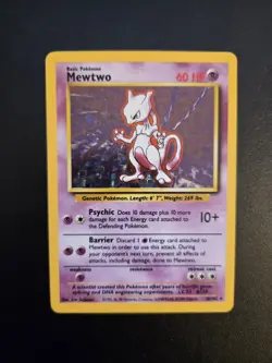 Pokemon Mewtwo Holo Rare Base Set 010/102 LP-NM WOTC Vintage - Image 1