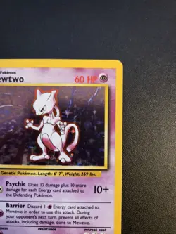 Pokemon Mewtwo Holo Rare Base Set 010/102 LP-NM WOTC Vintage - Image 3