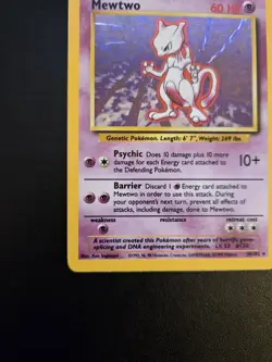 Pokemon Mewtwo Holo Rare Base Set 010/102 LP-NM WOTC Vintage - Image 5