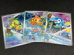 Pokemon TCG First Partner Illustration Collection Series 1 Gen 4 Sinnoh Starters - Image 1