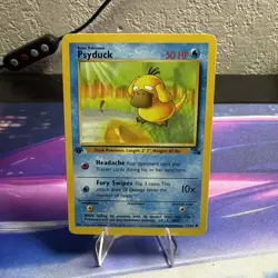1999 Pokemon Psyduck Fossil 1st Ed #53 - Image 1