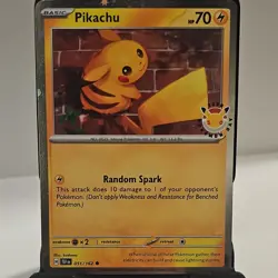 Pikachu 051 /162 Stamped Pokemon Day 2026 Promo 30th Anniversary NM - Image 1