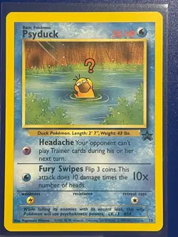 PSYDUCK # 20 Black Star Promo Pokemon Card 2000 WOTC tcg Near Mint ! - Image 1