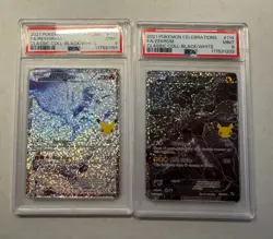 2021 Pokemon Celebrations Reshiram #113 & Zekrom #114 PSA 9 Set - Image 1