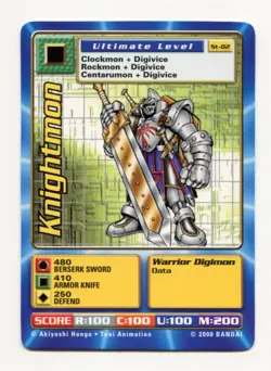 St-82 Knightmon Digimon Swedish Promo Card TCG Rare Digi-Battle Bandai NM - Image 1