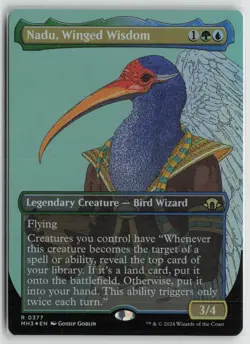 Nadu, Winged Wisdom (Borderless) LP Foil 377 Modern Horizons 3 MTG - Image 1