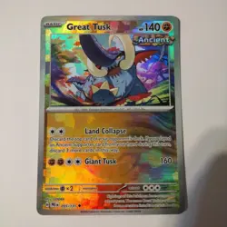 Pokemon TCG Great Tusk Poke Ball Pattern 055/131 Prismatic Evolutions NM - Image 1