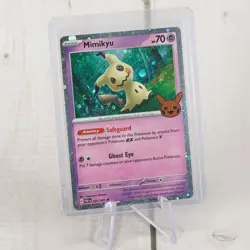 Mimikyu #37 Pokemon Halloween Trick or Trade 2024 Cosmo Holo RARE - Image 2