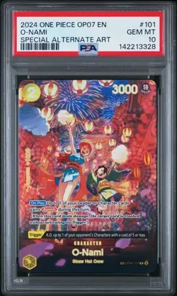 PSA 10 O-Nami Foil OP06-101 One Piece OP07 500 Years In The Future - Image 1