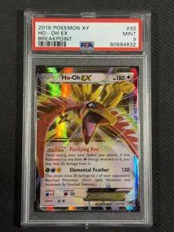 Pokemon Cards PSA 9 MINT HO-OH Ex Breakpoint 2016 Ultra Rare 92/122 - Image 1