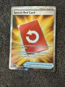 Pokemon Special Red Card Trainer-Item 113/108 (English) Full Art, pack pulled - Image 1