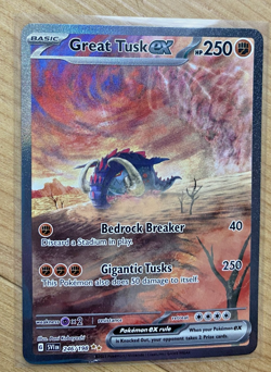 Great Tusk ex 246/198 SV01: Scarlet & Violet Base Set Holo Awesome Pokemon Card - Image 1