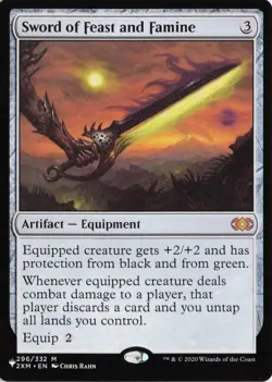 Sword of Feast and Famine The List Reprints Regular MTG Card Magic The Gathering - Image 1