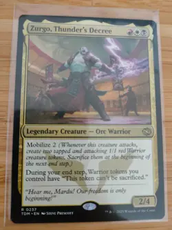 MTG Zurgo, Thunder's Decree 0237 Tarkir: Dragonstorm M/NM Free UK P&P - Image 1