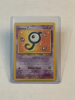 VTG Pokemon TCG Unown [J] 38 Black Star Promo Non Holo 2001 LP - Image 1