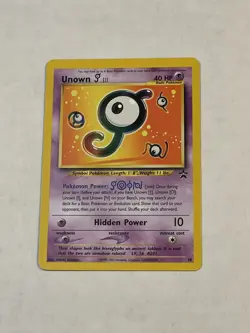 VTG Pokemon TCG Unown [J] 38 Black Star Promo Non Holo 2001 LP - Image 3