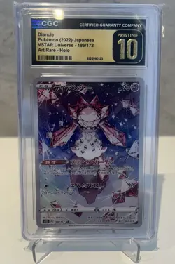 Pokemon DIANCIE 186/172 CGC 10 | PRISTINE | S12a VSTAR Universe | 2022 - Image 1
