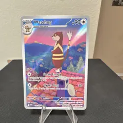 Pokemon TCG Watchog 153/086 SV: White Flare Illustration Rare Holo 90 HP Stage 1 - Image 1
