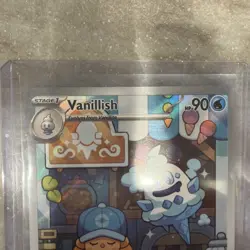 2025 Pokemon VANILLISH #190/182 SV Paradox Rift Holiday Calendar Snowflake Stamp - Image 2