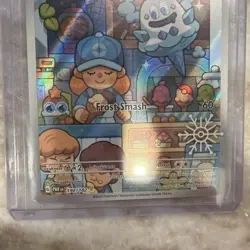 2025 Pokemon VANILLISH #190/182 SV Paradox Rift Holiday Calendar Snowflake Stamp - Image 3