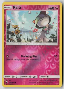 Ralts 91/147 Common Burning Shadows Pokemon Reverse Holo NM - Image 1