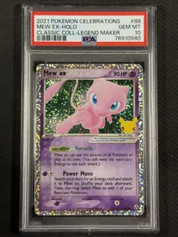 Pokemon Cards PSA 10 GEM MT Mew Ex Holo Celebrations SWSH 2020 Ultra Rare 88/92 - Image 1