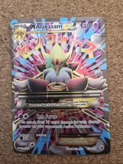 Mega M Alakazam EX 118/124 Fates Collide Full Art Ultra Rare Holo Pokemon Card - Image 1