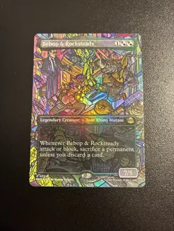 Bebop & Rocksteady (Borderless) 204 TMNT Magic The Gathering R Foil NM - Image 1