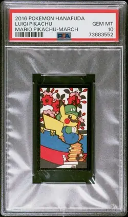 2016 POKEMON HANAFUDA MARIO PIKACHU LUIGI PIKACHU MARIO PIKACHU-MARCH - Image 1