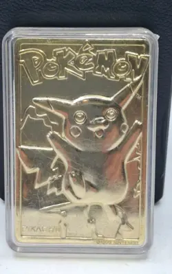 Pokemon 23K Gold Plated promo Card Pikachu Burger King 1999 #25 w/hard case - Image 1