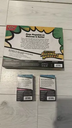 Ascended Heroes Mega Meganium ex Box & 2 booster bundles - Image 4