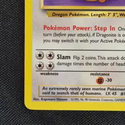 Dragonite 19/62 Unlimited Rare Fossil Pokemon Card - Image 4