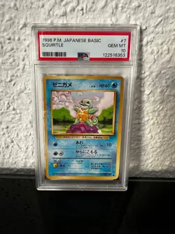 Pokemon 1996 Japanese Base Set #007 Squirtle PSA 10 GEM MINT - Image 1