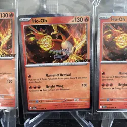 4x Pokemon TCG Ho-Oh EB Games Stamped Promo 010/086 Chaos Rising Mint Sealed - Image 4