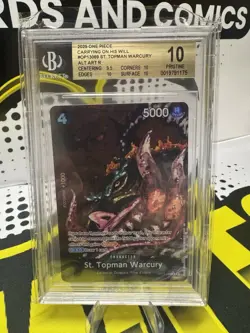 2025 ONE PIECE OP13-CARRYING ON HIS WILL ST. TOPMAN WARCURY #089 ALT ART BGS 10 - Image 1