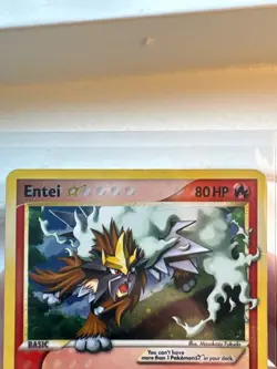 Pokemon Card Entei Gold Star 113/115 EX Unseen Forces Holo LP/MP - Image 5