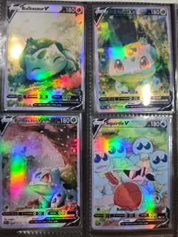 Lot of 9 Custom Holo fanart mixed V Pokemon Trading Card Sleeved & Top Loaded!! - Image 3