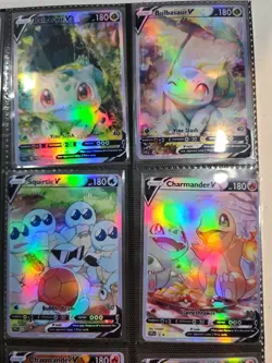 Lot of 9 Custom Holo fanart mixed V Pokemon Trading Card Sleeved & Top Loaded!! - Image 4
