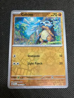 Cubone - Pokemon TCG Reverse Rare Card Sv09: Journey Together 076/159 NM - Image 1