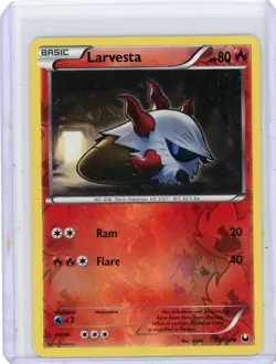Larvesta Reverse Holo Dark Explorers 20/108 LP Pokemon Card - Image 1