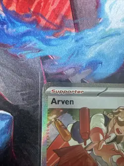 Pokemon TCG Scarlet & Violet Arven Trainer Full Art SIR Holo Card 235/198 - Image 2