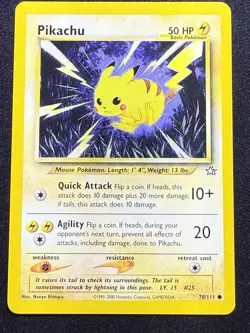 Pokemon Pikachu TCG Neo Genesis Card 70/111 Unlimited Common MP - Image 1