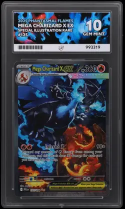 Pokemon TCG Mega Charizard X Ex 125/094 Phantasmal Flames ACE 10 Perfect Sub - Image 3